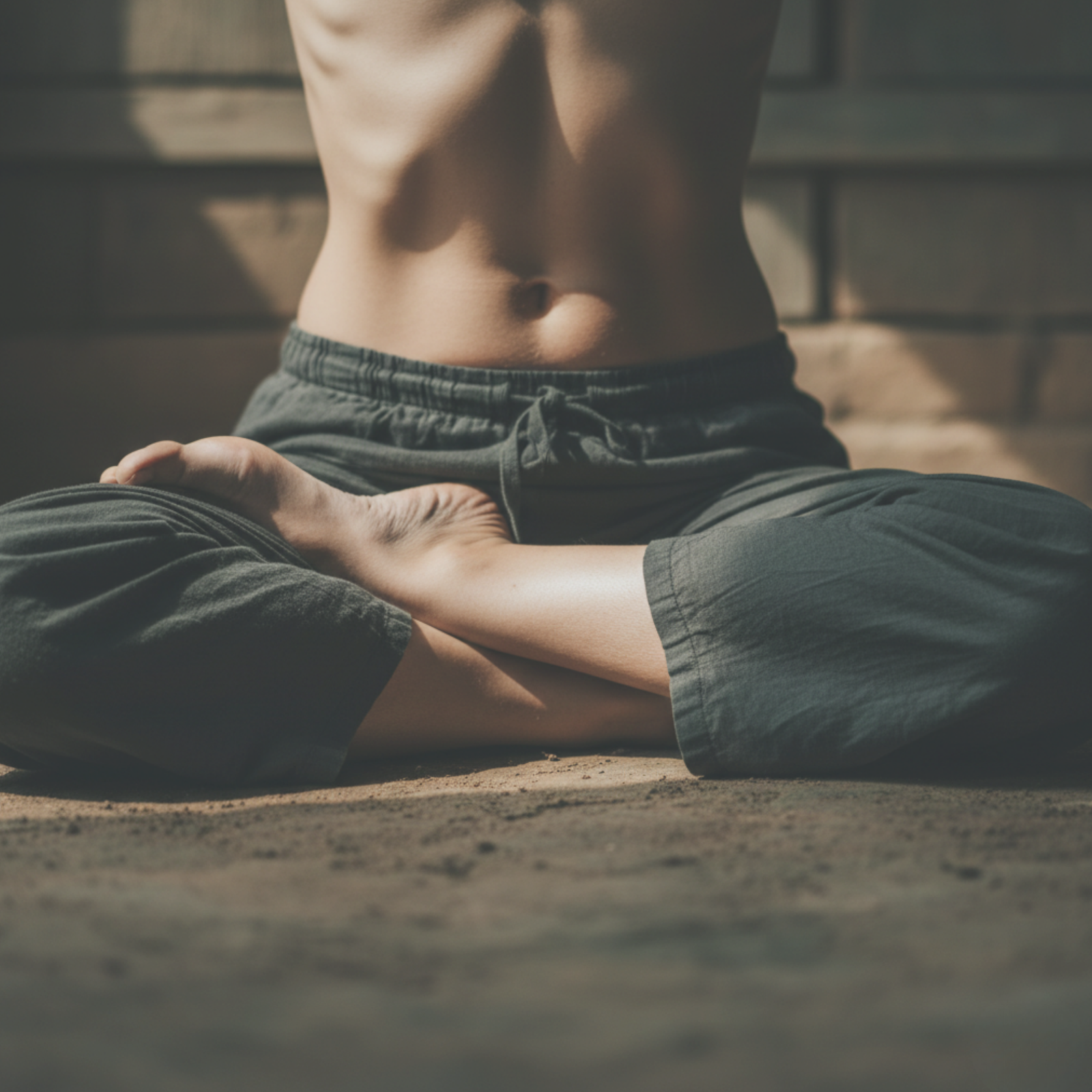 segmento pelvico Zona pélvica y caderas con rigidez, simbolizando la desconexión con el placer y la memoria corporal de la sexualidad reprimida.